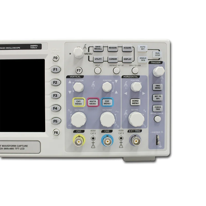 Hantek DSO5202P цифровой запоминающий осциллограф 200 МГц 2 Каналы 1GSa/s 7 &quotTFT ЖК-дисплей