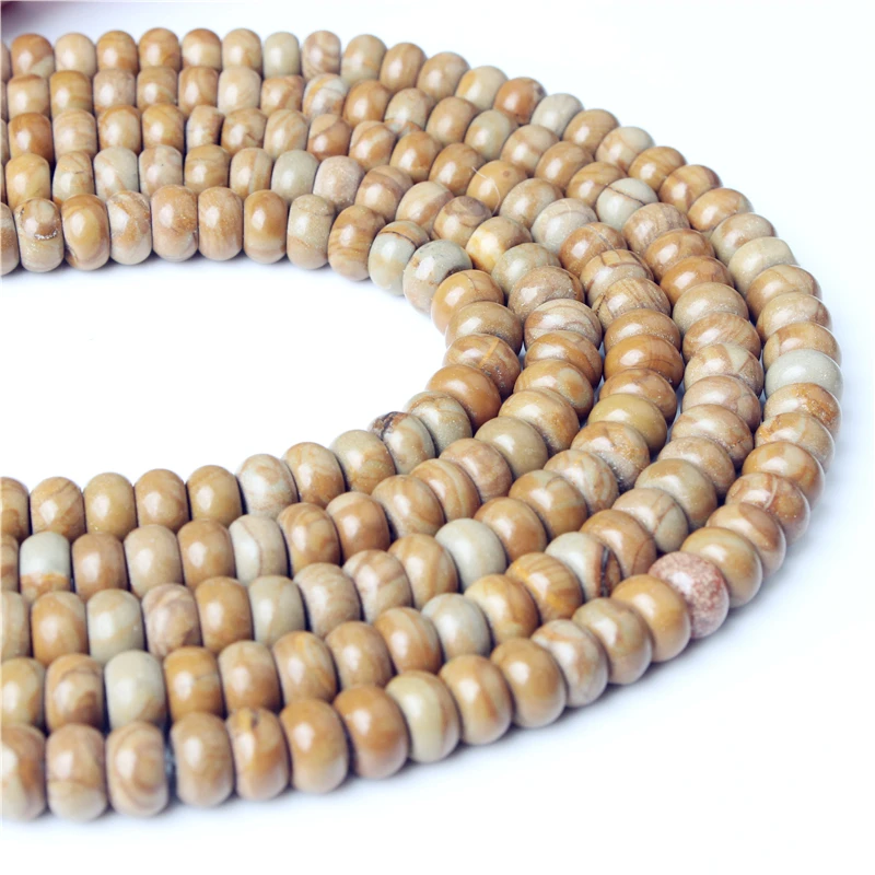 

Linxiang Fashion jewelry 4x6 ~ 5x8mm natural gemstone interval pearl wood jade Songzhu DIY women's Bracelet Necklace Earrings