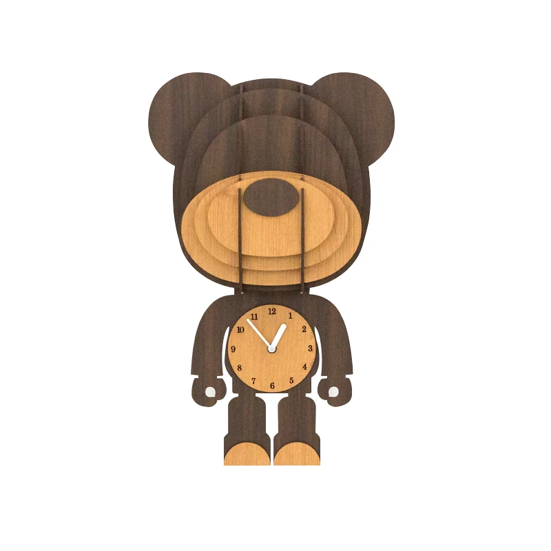 

Children's cartoon bedroom wall clock decorative wall clock Nordic creative personality household clock mute