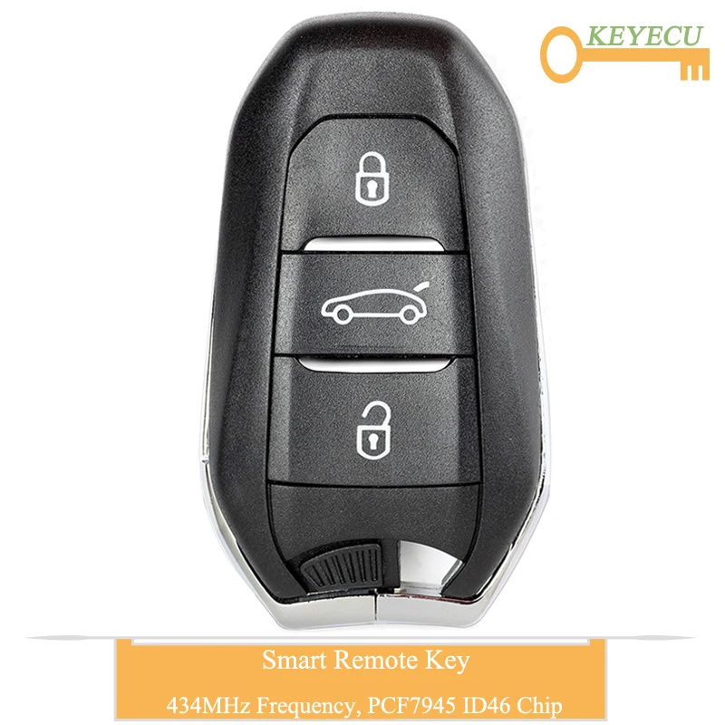 KEYECU умный БЕСКЛЮЧЕВОЙ дистанционный Автомобильный ключ для Peugeot 308 508 Citroen C4 DS4 DS5 Fob