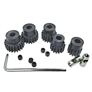 Комплект зубчатых моторов Из Закаленного металла, 32P, 5 мм, 13T, 15T, 17T, 19T, 21T с соединителем 3,175 мм для радиоуправляемых багги, машинок, монстр-траков
