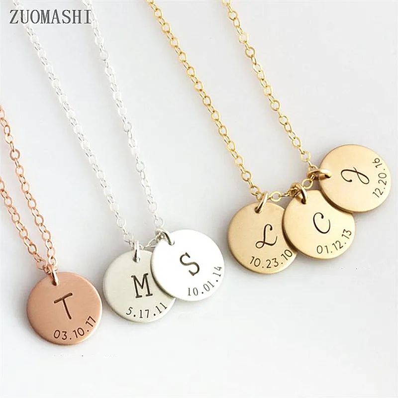 Ожерелье с индивидуальной гравировкой на годовщину и дату | Украшения аксессуары