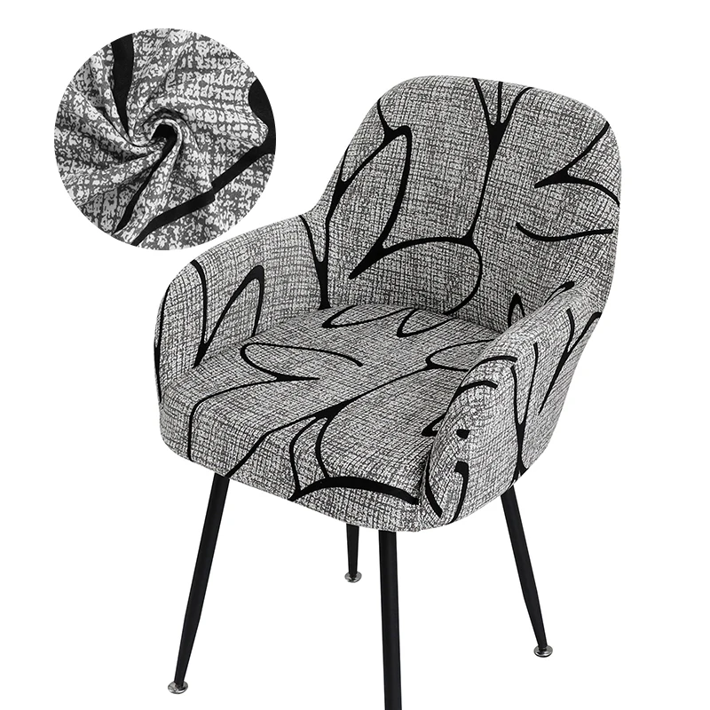 Printed High Arm Chair Cover Stretch Armchair Scandinavian Covers Dining Chairs For Living Room Bar Hotel Home Decor |