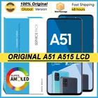 OLEDоригинальный 6,5 ''Super AMOLED дисплей для Samsung A51 2020 A515 A515F A515 A515F Полный ЖК сенсорный экран дигитайзер Запасные части