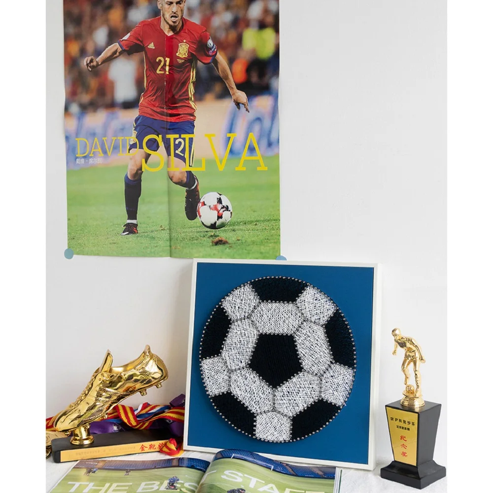 

Basketball Fan 3D yarn painting String drawing String Art decompression parent-child DIY handmade material package