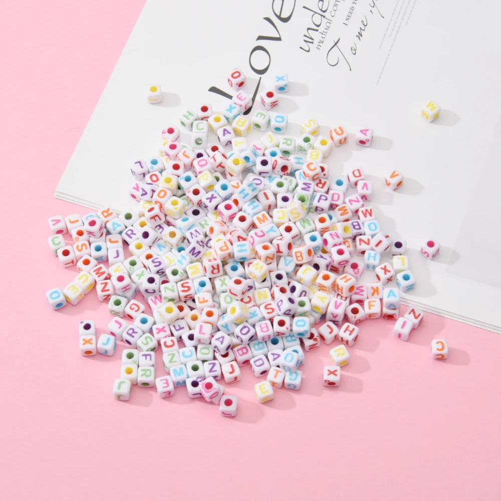 Бусины акриловые 200 мм квадратные 5 Х5 500/бусины в форме букв алфавита шт. |
