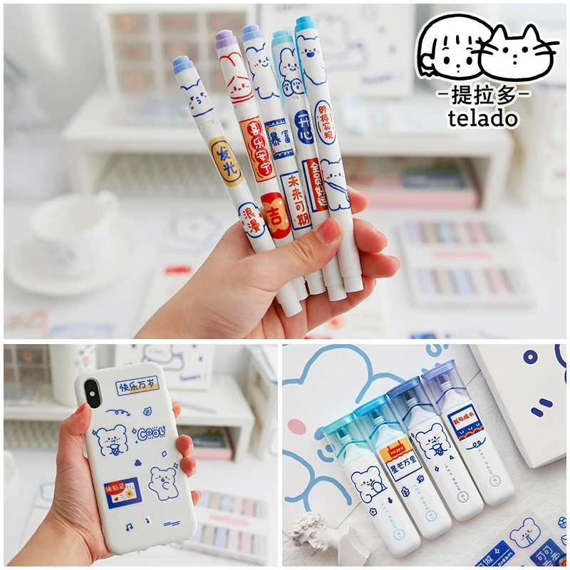 10 листов/пакет с мультяшным медведем Скрапбукинг ПВХ наклейка для DIY