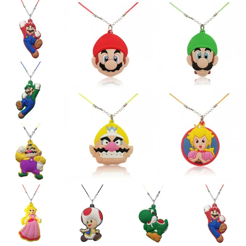1 шт. мультяшный ПВХ кулон ожерелье Аниме веревка цепь Модные амулеты Аксессуары