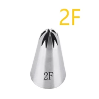 2f stainless steel piping icing nozzle for creampastry accessories cake cream decoration pastry baking tools for fondant cake