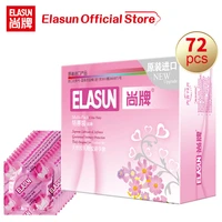 elasun 72pcs ultra thin big cock condoms natural latex smooth lubricated condom penis contraception intimate products for men