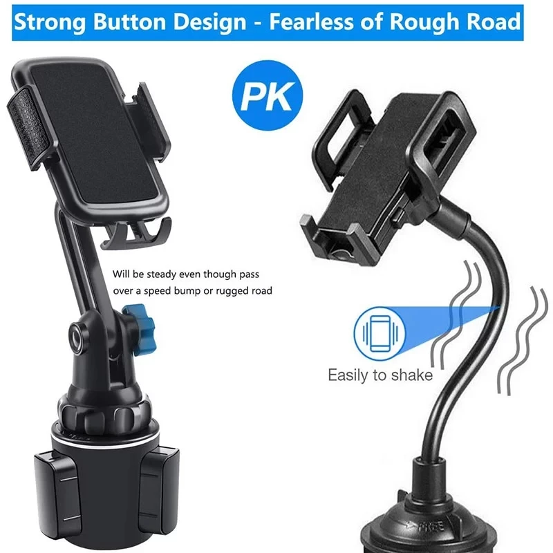 car cup holder cellphone mount stand for mobile cell phones adjustable car cup phone mount for huawei samsung free global shipping