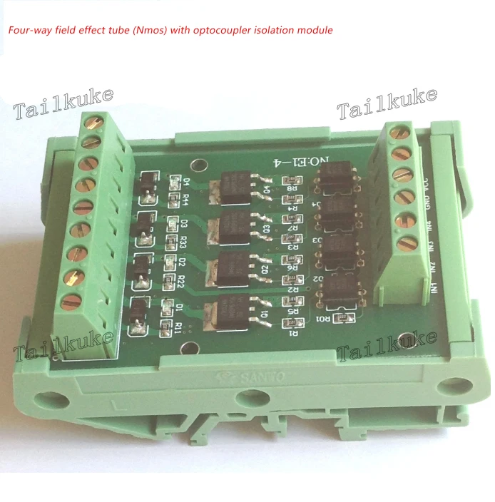 Four Mos Tube / Field Effect Tube Module PLC Amplifier Circuit Board / Drive Module Optocoupler Isolation DC