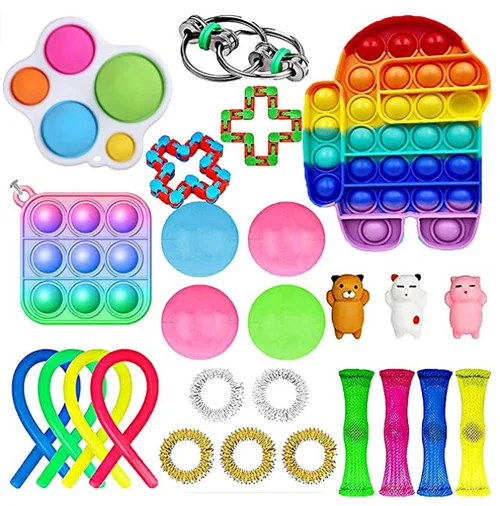 Набор детских игрушек 20/30 шт. радужные цвета игрушки для снятия стресса система