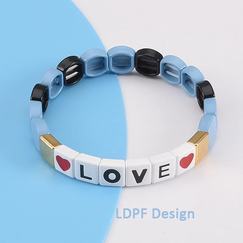 Сотовая плитка бусины браслет подарок на День святого Валентина для нее сердце