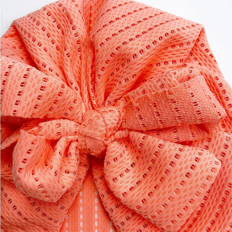 

15pc/lot 2021 Brand New Baby Girl Large Lace Bow Knot Turban Hat Infant Beanie Solid Bowknot Caps For Girls Kid Hats Headwear