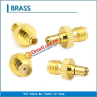 ts9 male to sma female plug extender disc gold plated brass straight coaxial rf connector socket adapters