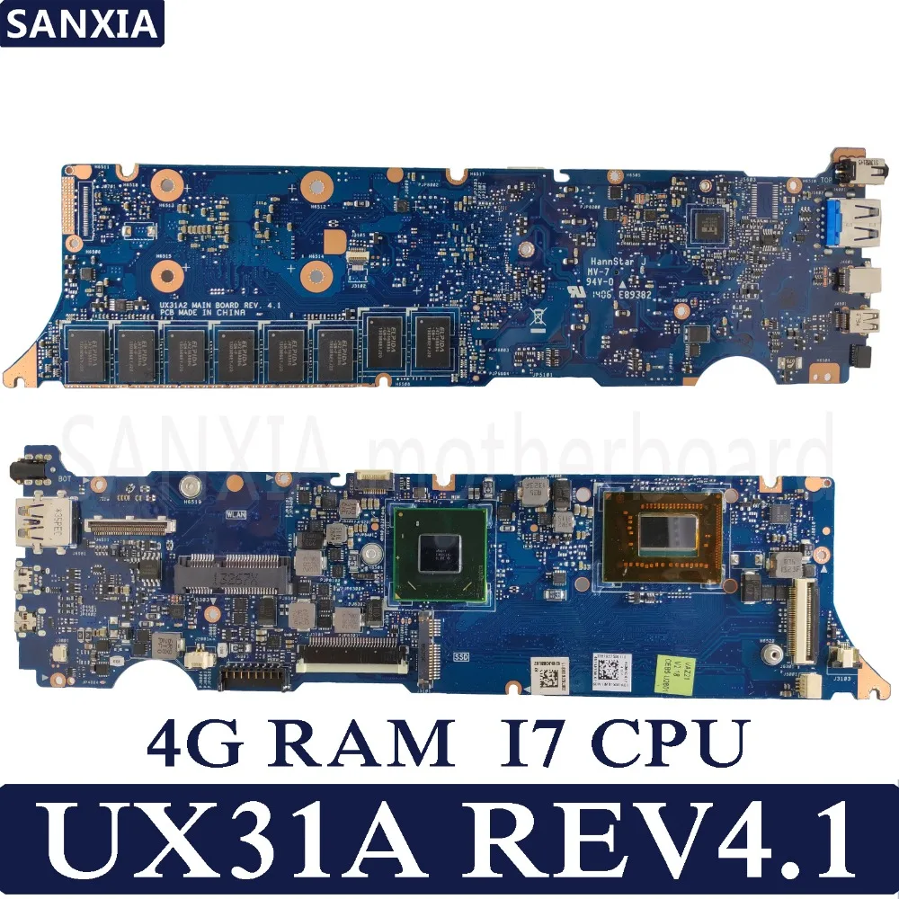 

KEFU UX31A2 Laptop motherboard for ASUS UX31A original mainboard 4G-RAM I7-3537U REV4.1