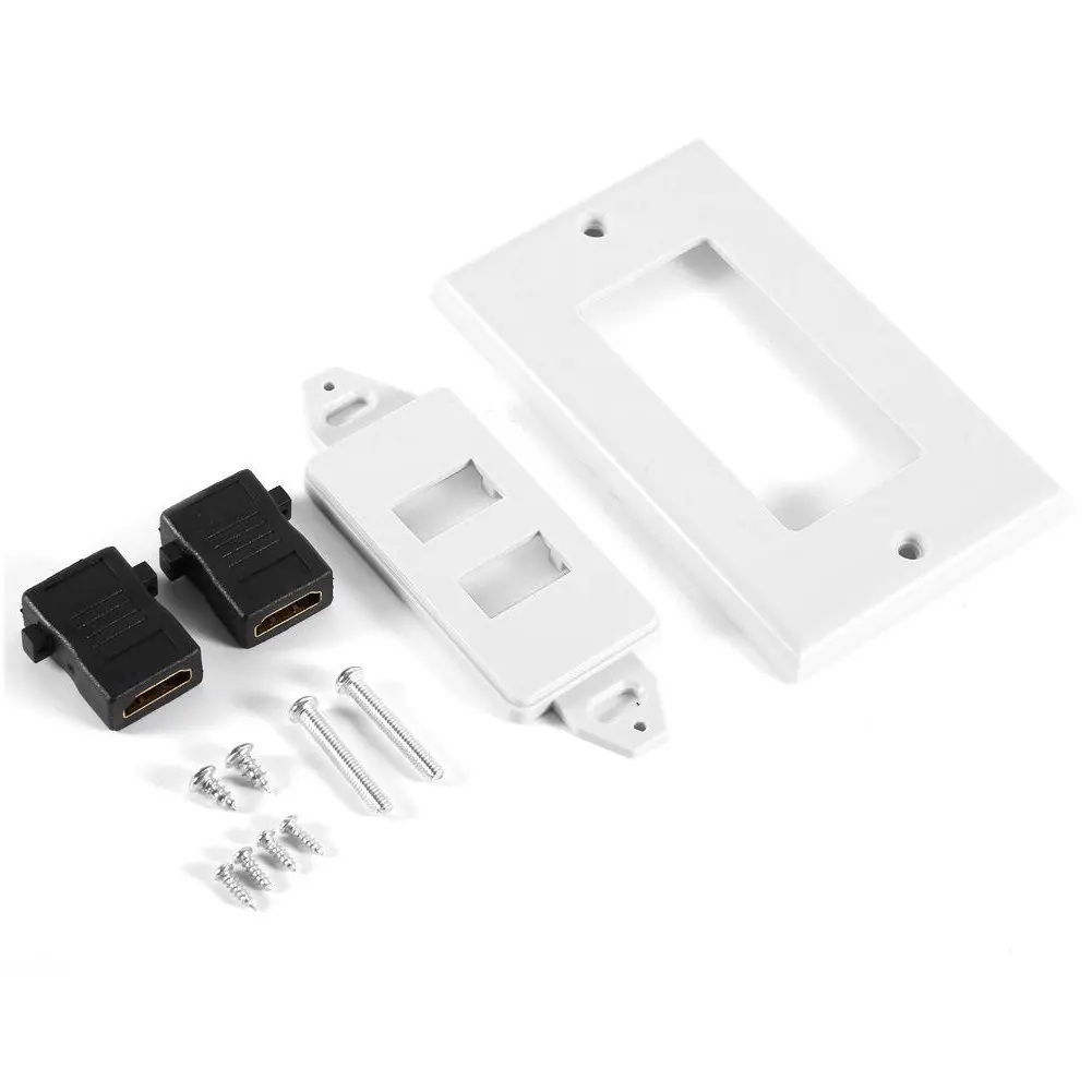 HDMI 2-Ports Wall Face Plate Panel Outlet 1080p Cover Coupler Socket HOT | Обустройство дома