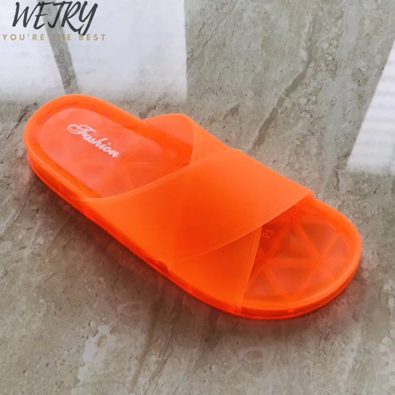

Free send 2020 new women's shoes Europe candy color sandals slippers sequins beach shoes outdoor home travel slippers