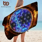 BeddingOutlet банное полотенце с изображением цветов жизни, Майский календарь, полотенце из микрофибры, абстрактный античный пляжный коврик, тонкое одеяло с священными геометрическими мотивами