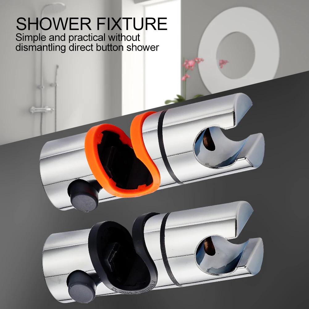 ABS Replacement 24mm Shower Pipe Adjustable Bracket Holder Head Mounting Black Brackets Bar Racks Bathroom Accessories | Обустройство