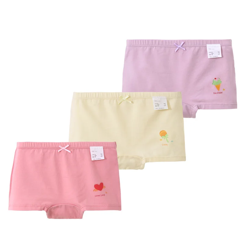 3 шт./Лот хлопковые трусы для девочек 2-14 лет | Мать и ребенок