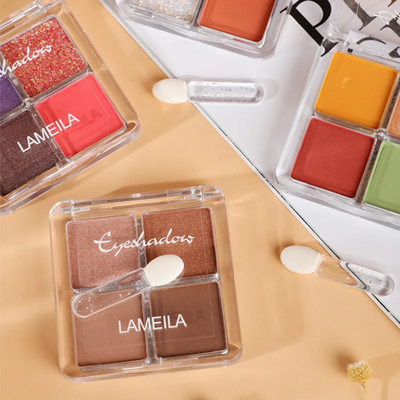 Мини Новый макияж Разноцветные Тени для век Палитра блестящие мерцающие тени