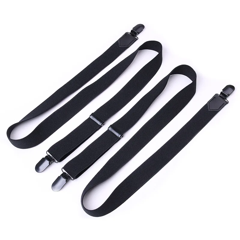 

Suspenders For Heavy duty Men Pants With 4 Strong Clips 2.5cmWide Elastic Adjustable Braces Trousers Strap Unisex Strap