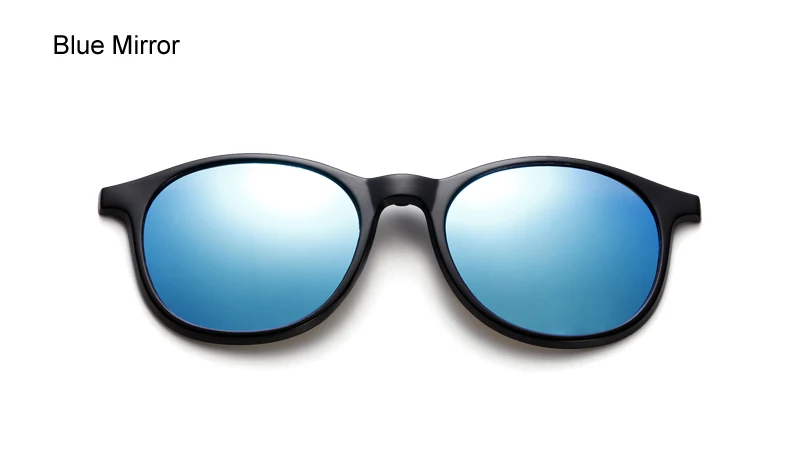 TWO Oclock Magnet Sunglass Women Men Polarized Lens Optical Spectacle Frame Clip On Glasses Men Round TR90 3D Night Vision A2245