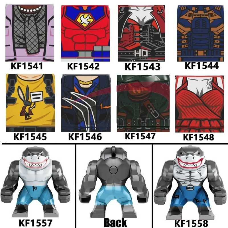 KF6140 2021 новые герои фильмы строительные блоки фигурки самоубийц аксессуары акулы