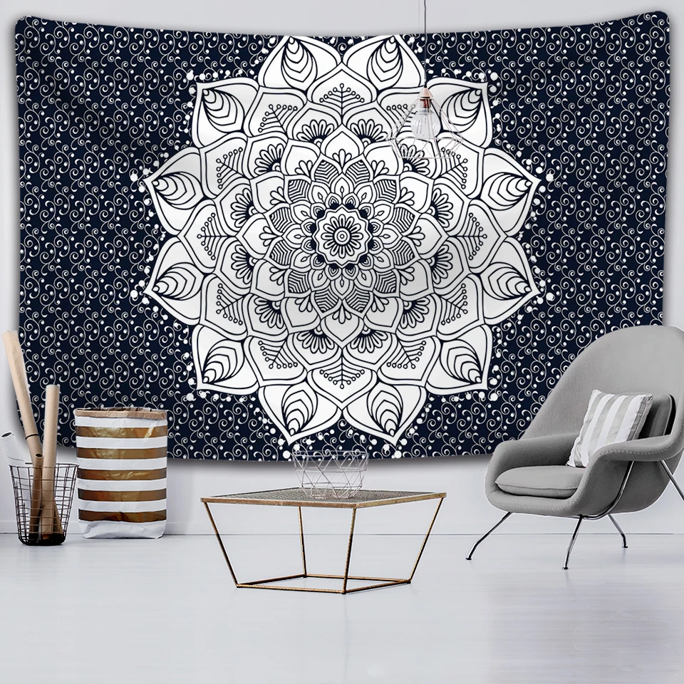Mandala fashion background cloth tapestry witchcraft wall hanging art decorative yoga mat | Дом и сад