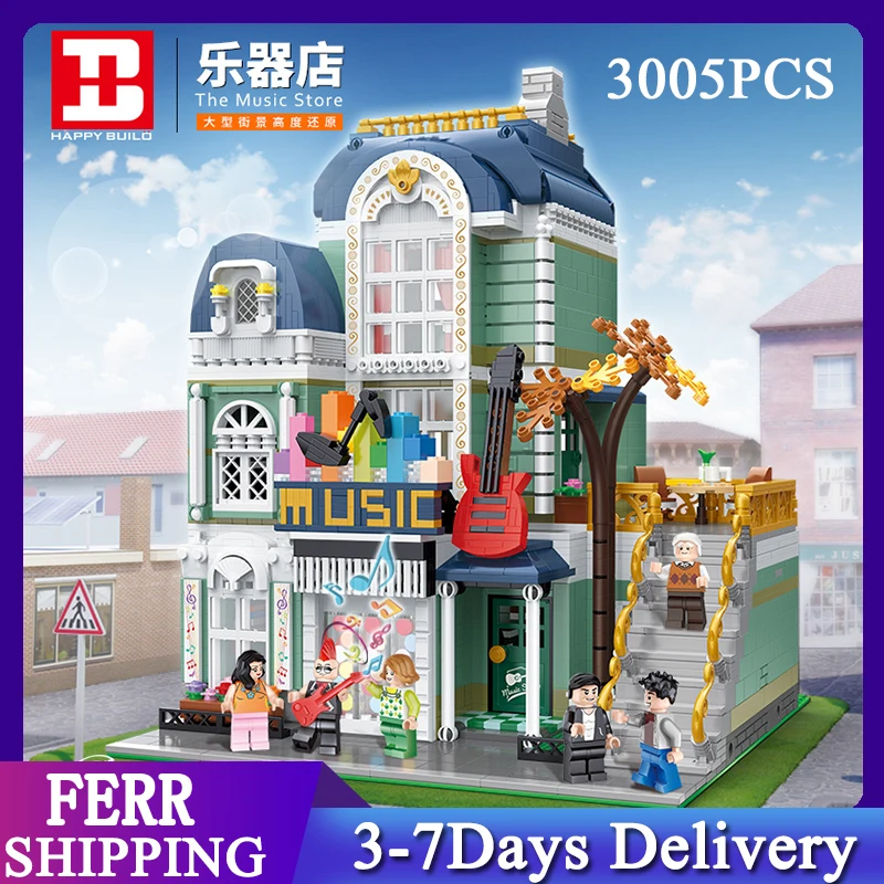 

XINGYU YC20008 3005PCS The MOC Music Store House Model Building Blocks Assembly Bricks Kids Toys Christmas Gifts