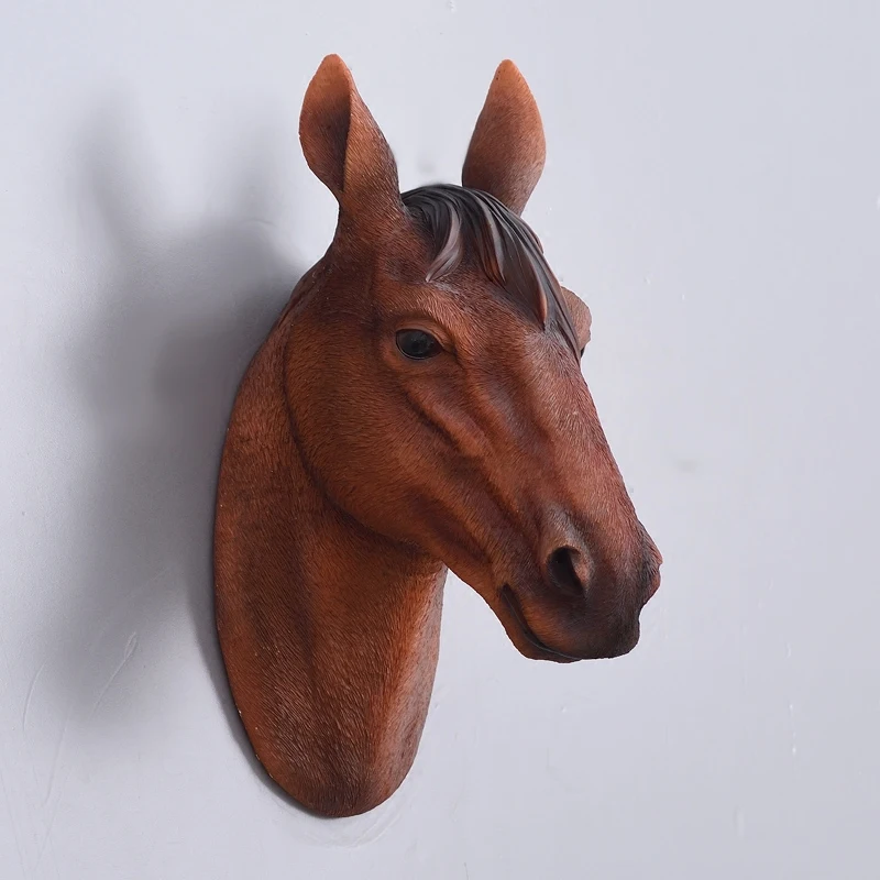 Голова Лошади настенная подвесная Имитация животных креативный простой фон для