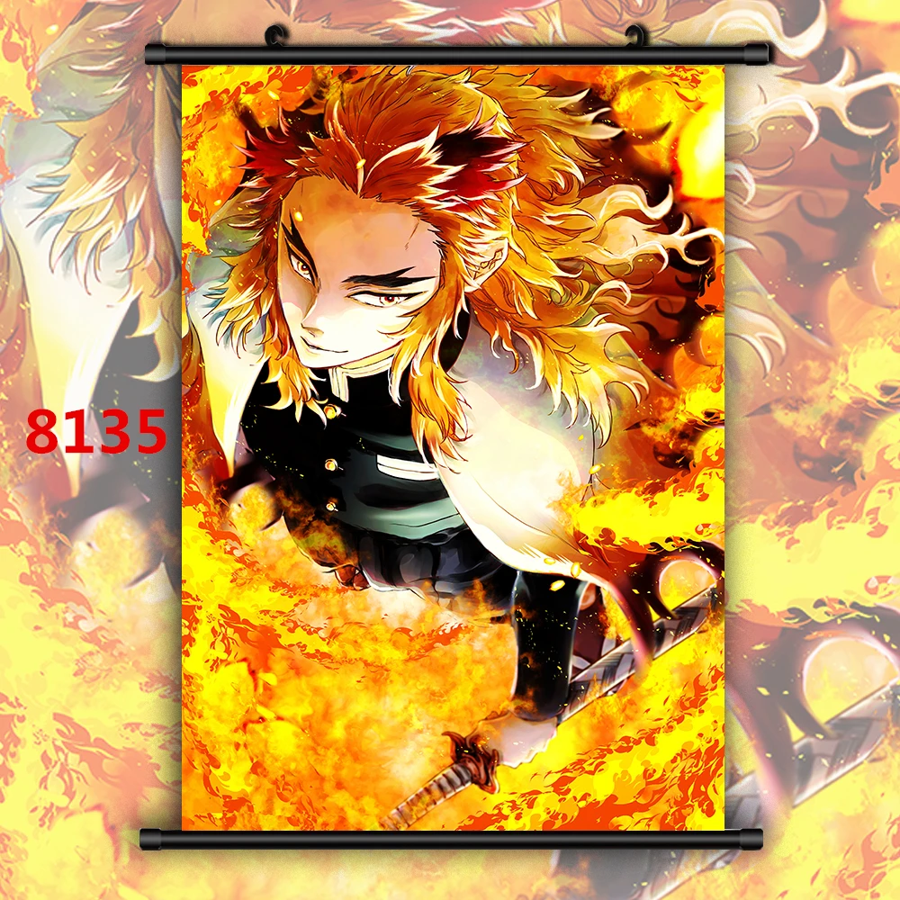 8135 Demon Slayer Kimetsu No Yaiba Аниме Манга плакат в рулоне - Цвет: 8135