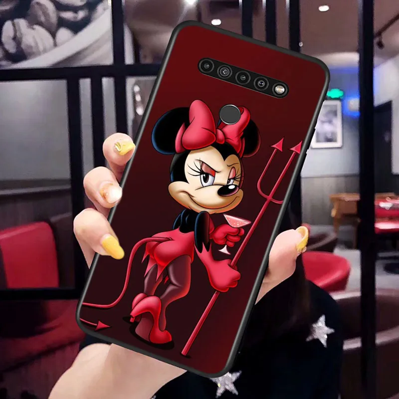 Black Soft Red Mickey Minnie For LG K92 K62 K52 K42 K31 K22 K71 K61 K51S K41S K30 K20 G8 G8S G8X ThinQ Phone Case