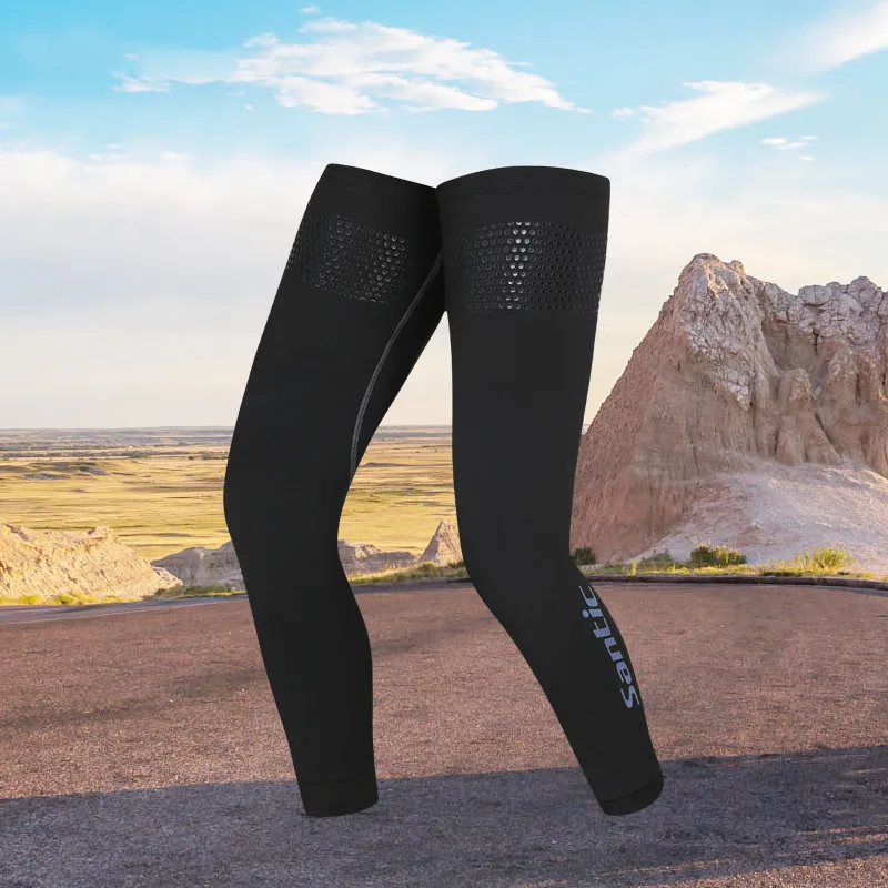 

Santic Riding Bike Leg Warmers Long Tights UV Protect Cycling Leg Warmers Outdoor Sports Keep Warm Bicycle Leg Warmers Men