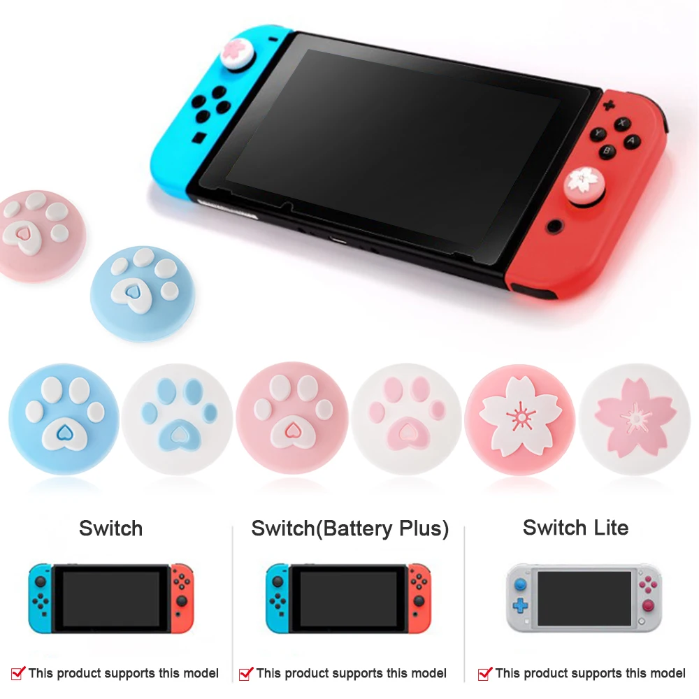 Противоскользящий чехол для контроллера Switch Lite 2 шт. джойстик в виде кошачьей