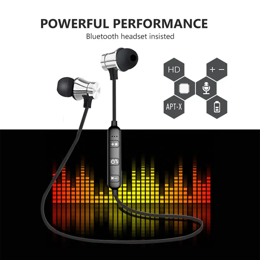 Bluetooth наушники спортивные свободные беспроводные Магнитная гарнитура для IPhone