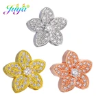 Juya DIY медные бусины-спейсеры поставки для натурального камня жемчужины для изготовления украшений вручную небольшие отверстия Шарм-бусины в виде цветка оптовая продажа