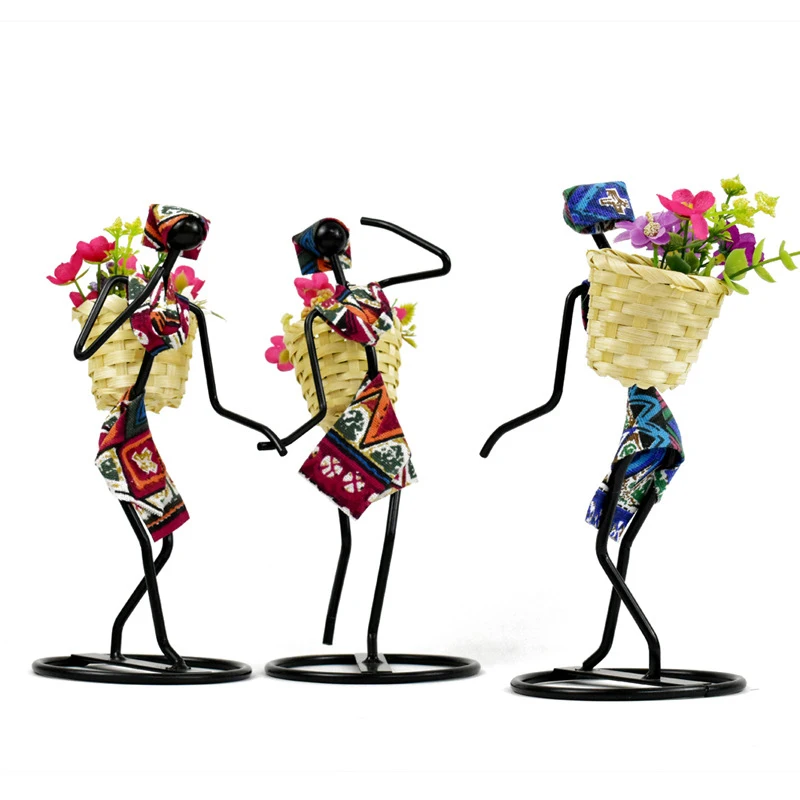 Украшение для дома корзина цветов украшение гостиной фигурки ручной работы