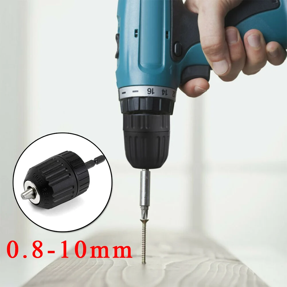 

0.8-10mm Drill Chuck Accessories Adapter Bit Keyless Parts Shank Useful
