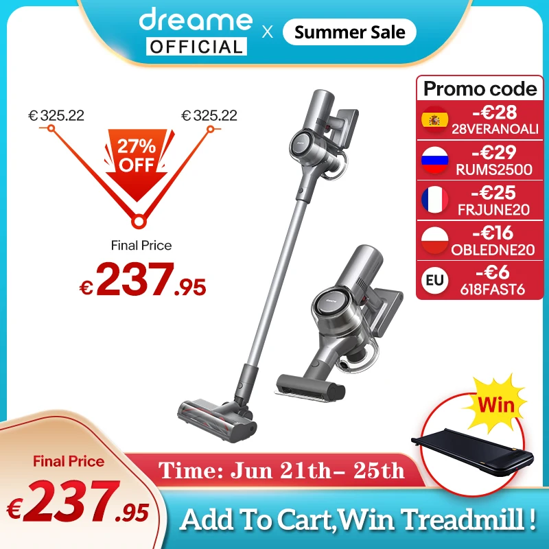 Dreame V11 SE Handheld Wireless Vacuum Cleaner Smart Cleaning 25000Pa Powerful Suction LED Display Dust Collector Carpet Cleaner