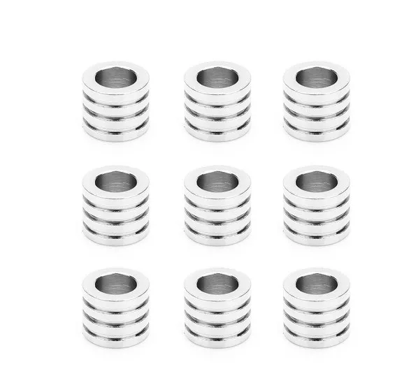 

10pcs/lot 6.5X8mm big hole Metal Alloy Spacer Beads Hole Beads Flat Beads Buddha Beads For DIY bracelet Jewelry Making