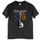 Новое поступление, Мужская футболка, Джон Леннон риккенбакке, футболка с гитарой, большие размеры, Мужская черная футболка, мужские топы, футболки