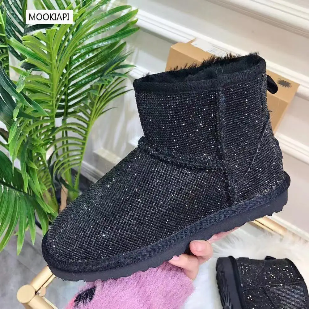 2019 г. Австралийский бренд зимние ботинки настоящая овчина 100% натуральная шерсть