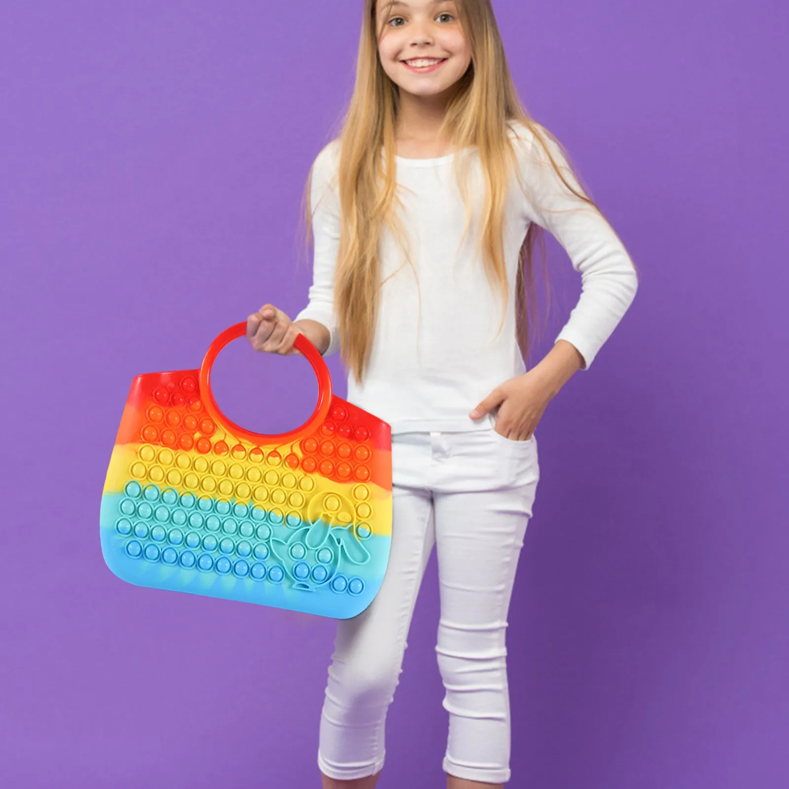 

Большая емкость для пальцев, игрушки для пальцев, новая Радужная пузырьковая игрушка, подвеска для взрослых, игрушки для декомпрессии, игру...