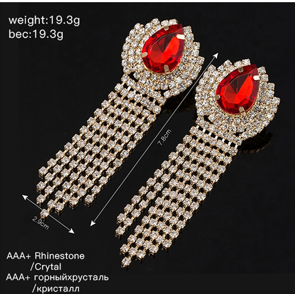 YFJEWE простые Стразы, Красочные Висячие серьги для женщин, Bijoux, новинка, Золотое ювелирное изделие, милый подарок E075