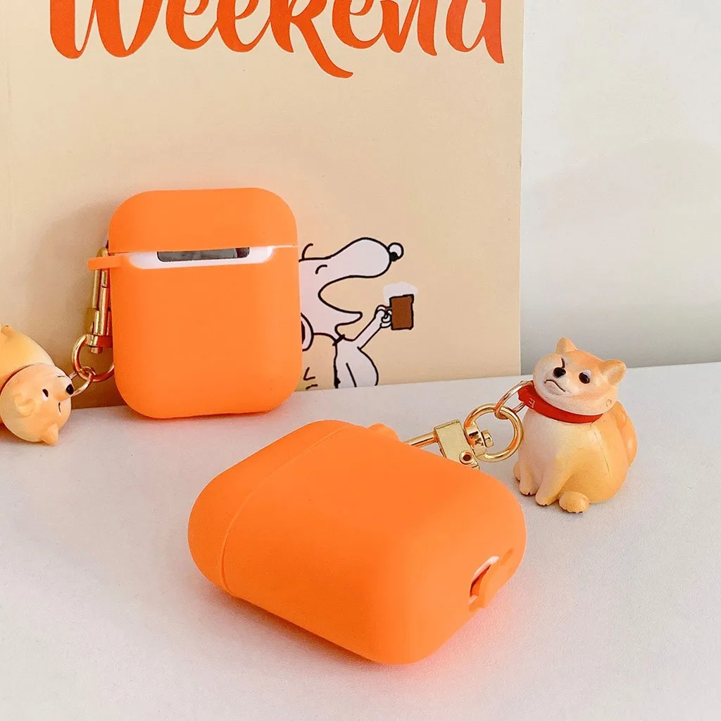 Силиконовый чехол для наушников защитный с защитой от потери Apple AirPods зарядный