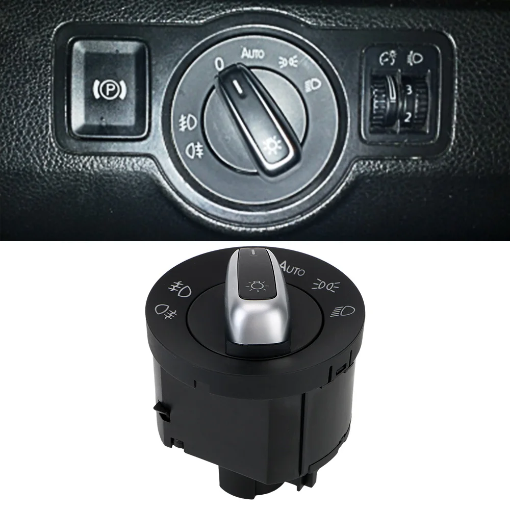 

5ND941431B Chrome Auto Headlight Switch For Golf Jetta MK5 MK6 GTI Passat B6 B7 CC Touran Tiguan Fog Head Light Knob