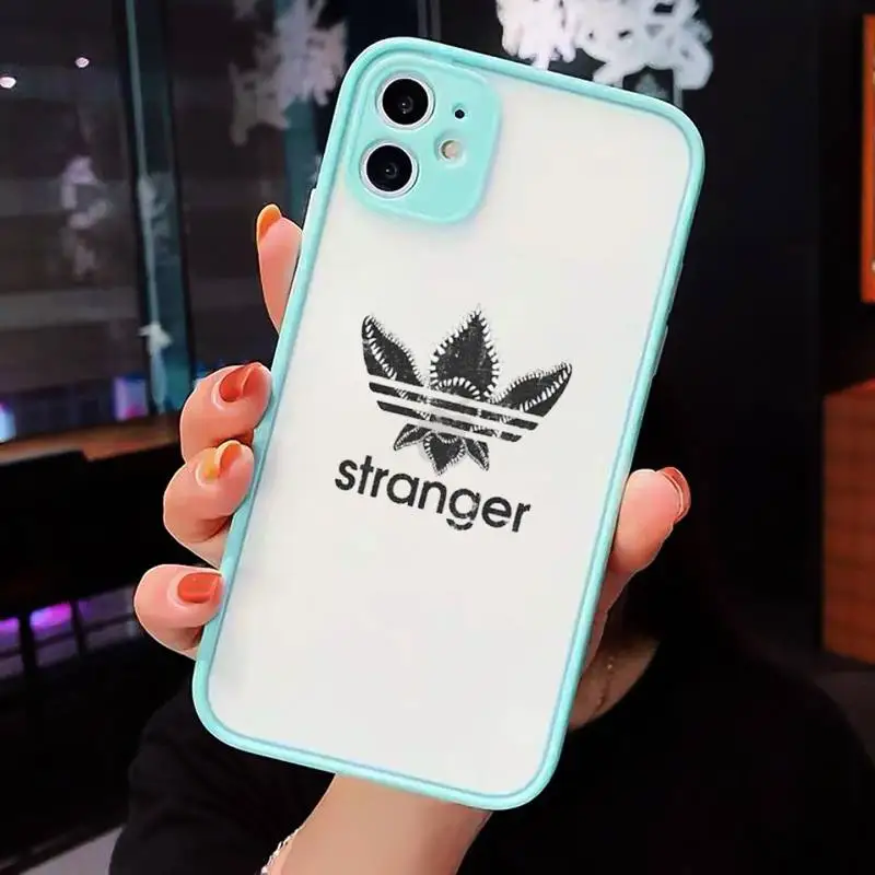 

Stranger things Phone Case For iPhone 12 11 Mini Pro XR XS Max 7 8 Plus X Matte transparent blue Back Cover